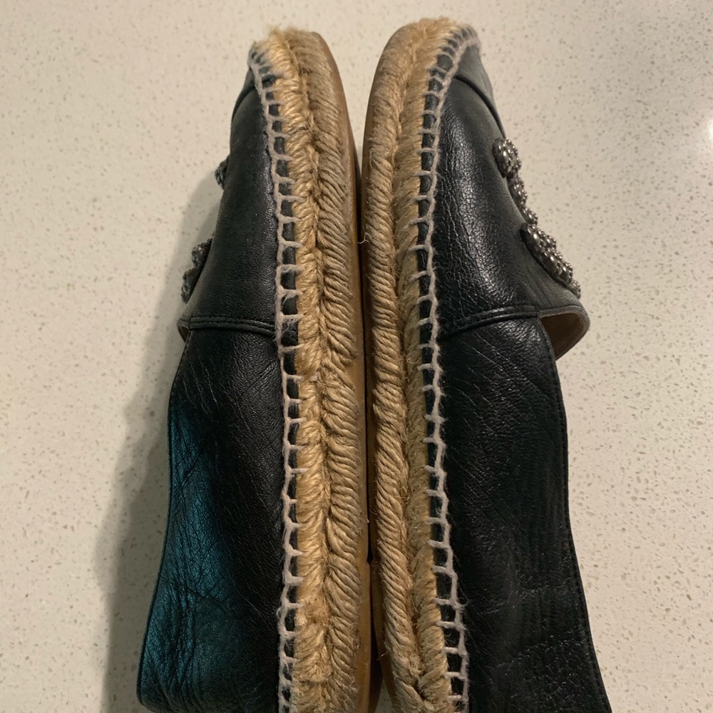 Chanel Leather ZG30604 Espadrilles Black Metal 6M - Picture 5 of 8